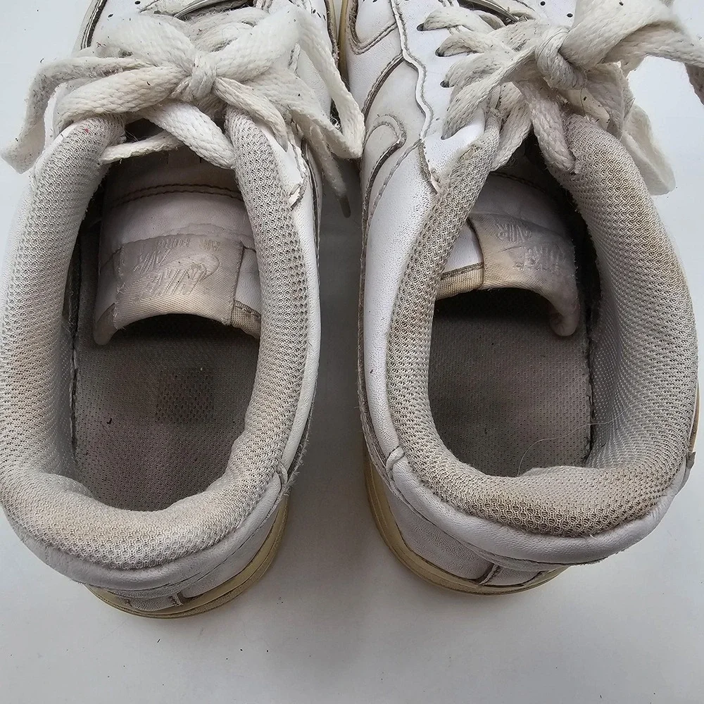 Nike Air Force 1 Low‎ Shoes Youth Size 5.5Y White Leather Sneakers 314192-117